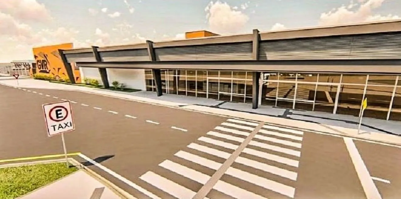 Perspectiva do projeto do centro comercial